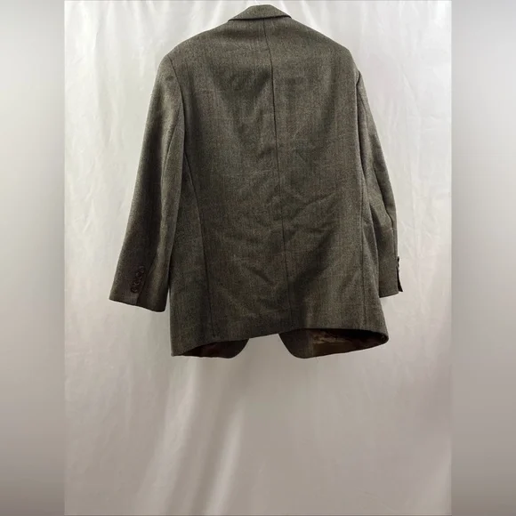 Vintage Polo Ralph Lauren Blazer Mens 40R Brown Wool Check Tweed Sport Coat - Picture 15 of 15